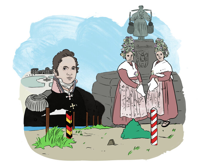 Illustration der Unterrichtseinheit Deutsch-polnische Migrationsgeschichten