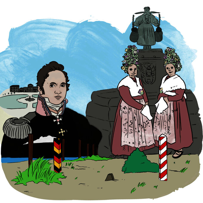 Illustration der Unterrichtseinheit Deutsch-polnische Migrationsgeschichten